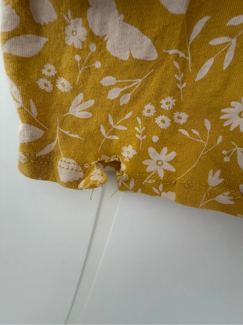 Old Navy Mustard Yellow Floral Smocked Maxi Dress romper L 10-12
